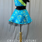 Custom Kimono Style Asymmetrical Dress with Crinoline - Rhinestones - Size YM