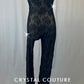 Custom Black Lace Jumpsuit with Rhinestones