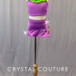 Purple and Lime Green Two Piece with Ruffles - Rhinestones