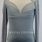 Custom Grey Long Sleeve Leo with Mesh and Flutter Cuffs