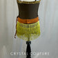 Brown Cowgirl Themed Biketard with Fringe Skirt - Rhinestones