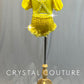 Custom Yellow Muppet Babies Sequined Jumper with Puff Sleeves and Ruffles - Rhinestones