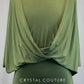 Olive Leotard with Attached Drape Top
