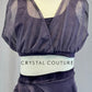 Custom Marbled Plum Two Piece with Ruched Skirt