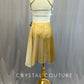 Custom Cream and Tan Two Piece with Back Skirt and Appliques - Swarovski Rhinestones