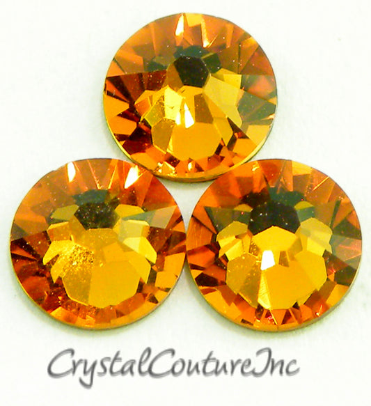 Swarovski 2088 Rhinestone Topaz Tube