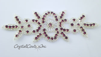 Amethyst Beaded/Rhinestone Applique #1