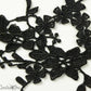 Black Floral Lace Embroidered Applique