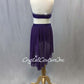 Purple Bra-Top and Skirt/Trunk with Appliques - Swarovski Rhinestones