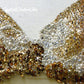 Nude Connected Bra-Top & Skirt with Bronze Accents - Swarovski Rhinestones