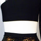 Black/Gold/Bronze Cheetah Print 2 Piece Crop Top and Booty Shorts/Skirt