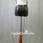 Gray/Graphite Sequin Leotard with Black Top and trunks - Swarovski Rhinestones