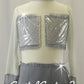 Lt Gray and Charcoal Gray Sheer Leotard with Pleating - Swarovski Rhinestones