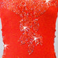 Custom Red Lycra & Open-Net Leotard -  Appliques & Swarovski Rhinestones