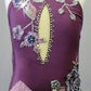 Purple Leotard with Ombre Fringe Skirt and Appliques - Swarovski Rhinestones