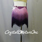 Purple Leotard with Ombre Fringe Skirt and Appliques - Swarovski Rhinestones