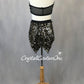 Tuxedo Inspired Black/Gold/Silver Sequin Vest with Booty Shorts/Tails