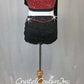 Black and Red 2 Piece Top and Trunk/Fringe Skirt  - Swarovski Rhinestones