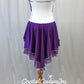 Purple, White Dress with Asymmetrical Skirt/Trunk - Swarovski Rhinestones