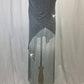 Gray Mesh Asymmetrical Tunic Dress w/Grey Leotard - Swarovski Rhinestones