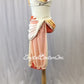 Ivory/Pale Yellow /Orange Bra Top & Trunk with Draped Skirt - Swarovski Rhinestones