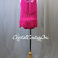 Hot Pink Tiered Fringe Dress with Hot Pink Leotard - Swarovski Rhinestones