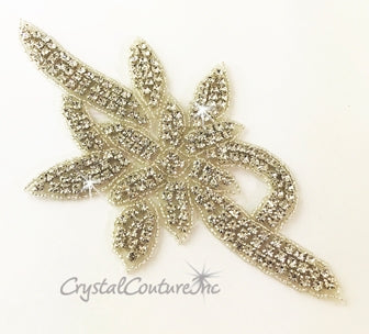 Crystal Rhinestone/Champagne/Rose Gold Beaded Applique – Crystal Couture