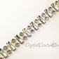 Crystal/Silver Rhinestone Baguette Trim - per foot