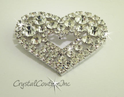 Crystal Rhinestone Heart Shape Embellishment