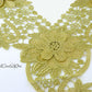 Gold Metallic Floral Lace Embroidered Applique