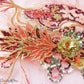 3D Red/Gold Embroidered Applique