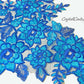 Sapphire/Teal Blue Floral Lace Embroidered Applique