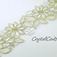 White/Gold/Silver Floral Lace Embroidered Applique - 2 pieces