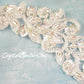 White Beaded/Sequin Scroll Applique